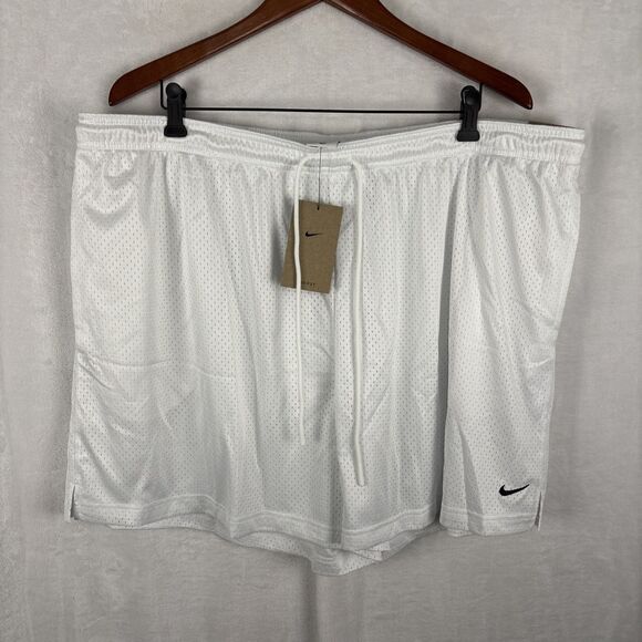 Nike Dri-FIT 5" Mesh Basketball Shorts ~ White HV1880-100 Men's Sz 4XL NWT - Picture 1 of 6